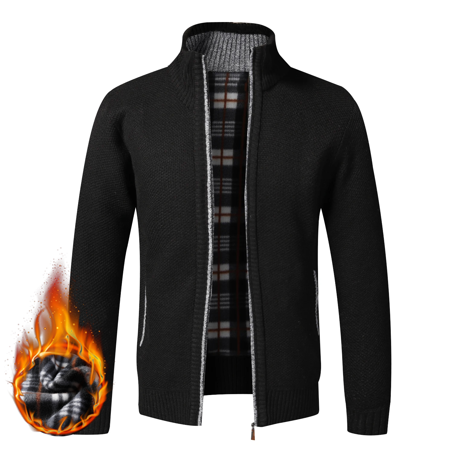Winter Clothing Brand - Autumn Winter Warm Cardigan Men Fleece