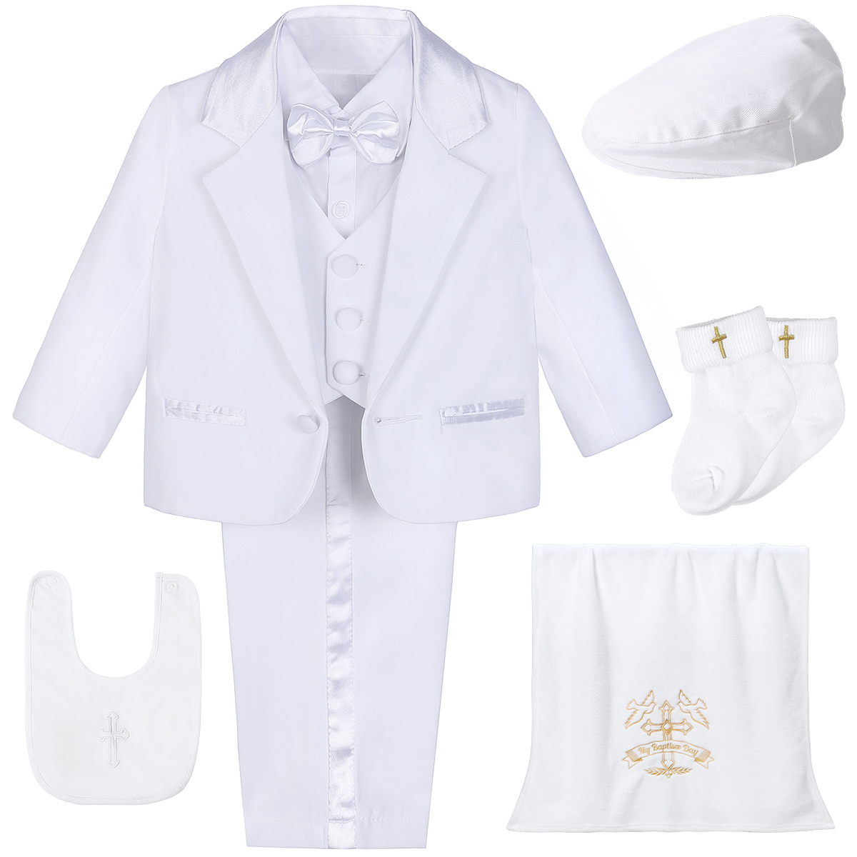 Winter Clothing Toddler - Baby Boy Baptism Outfit Infant White