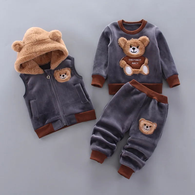 Winter Clothing Activities For Toddlers - Toddler plush thickened winter long-sleeved suit