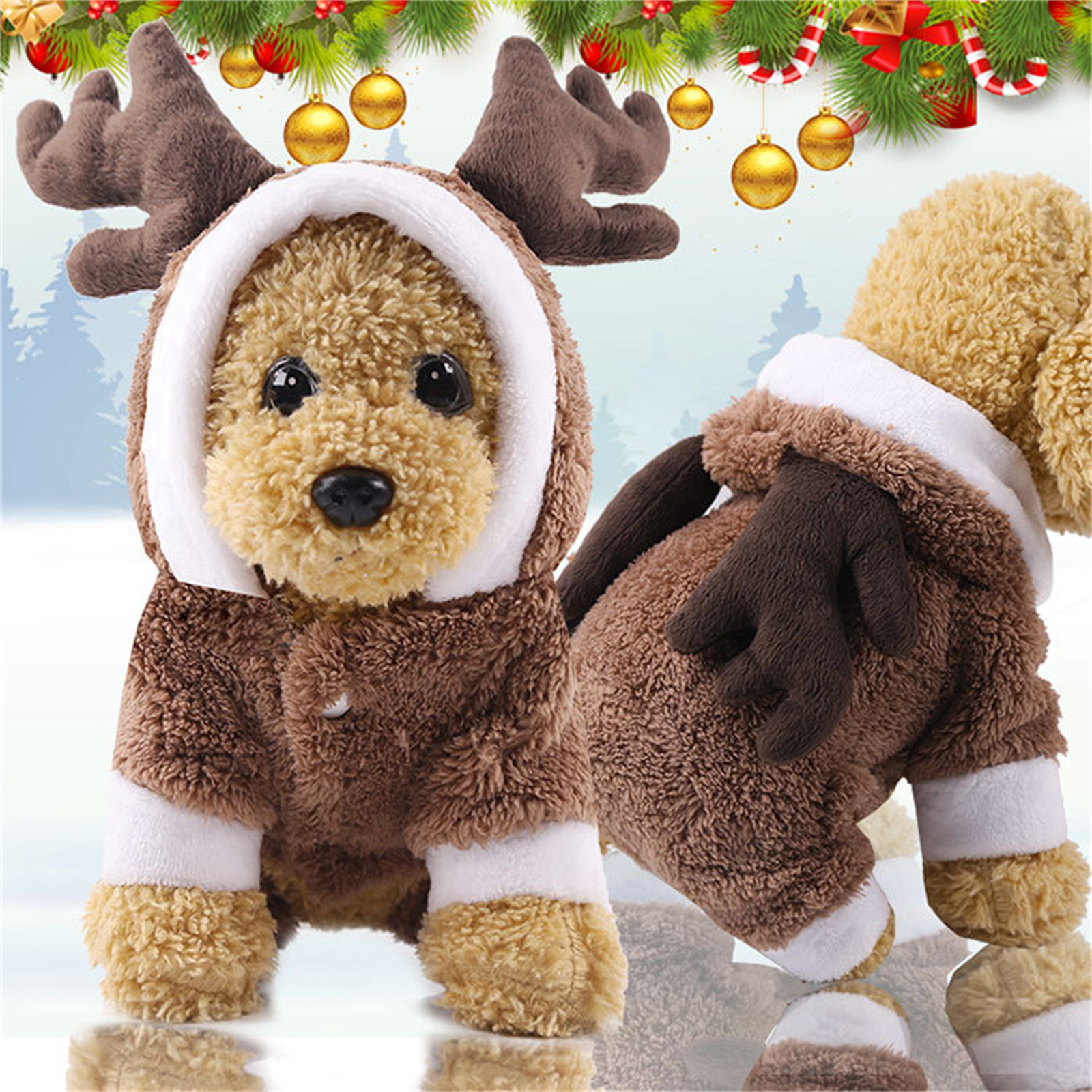 Winter Clothing Dress Up - Christmas Dog Clothes Pet Clothes for