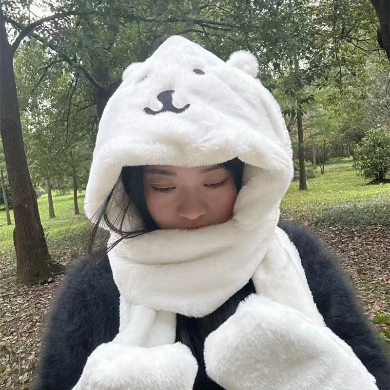 Winter Clothing Cute - 3 In 1 Plush Thick Hooded