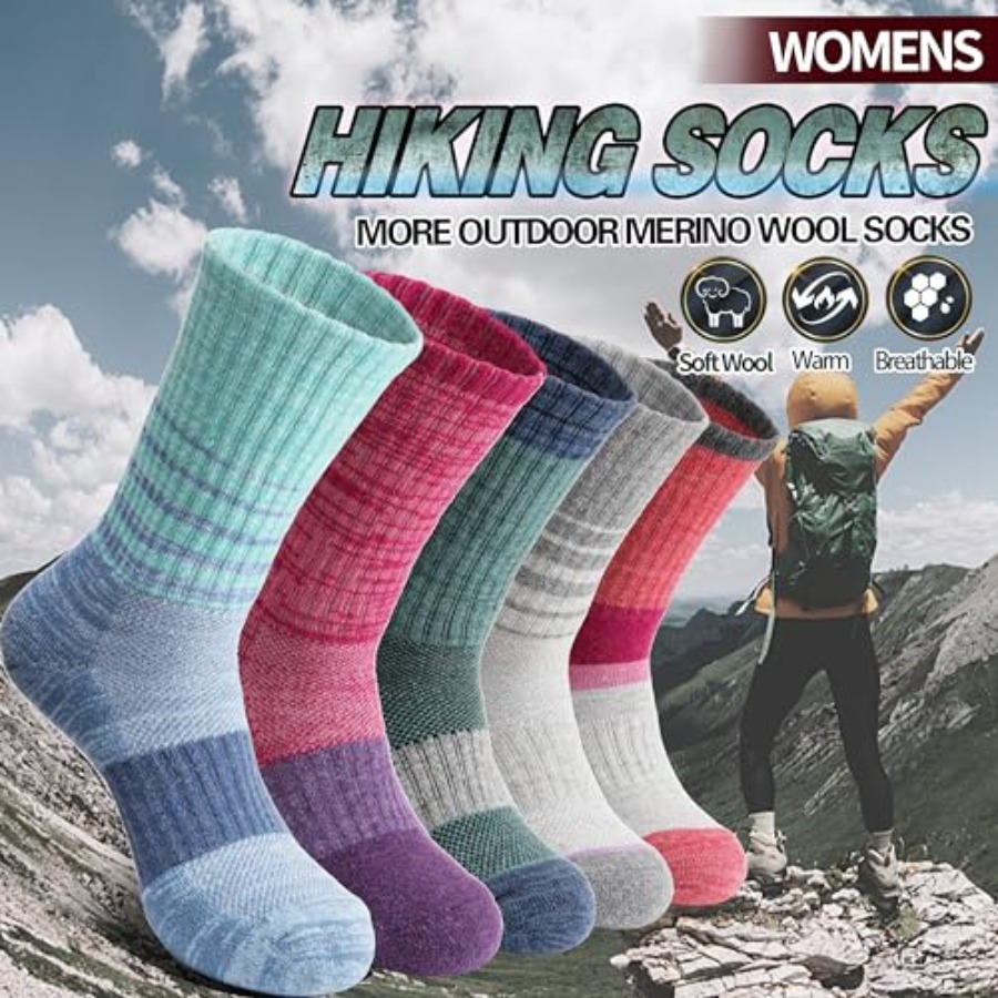 Anlisim Merino Wool Hiking Soc - Thermal Sock Merino บทวิจารณ์และราคา