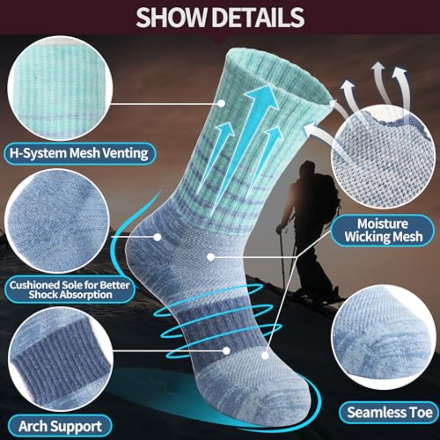 Anlisim Merino Wool Hiking Soc - Thermal Sock Merino บทวิจารณ์และราคา