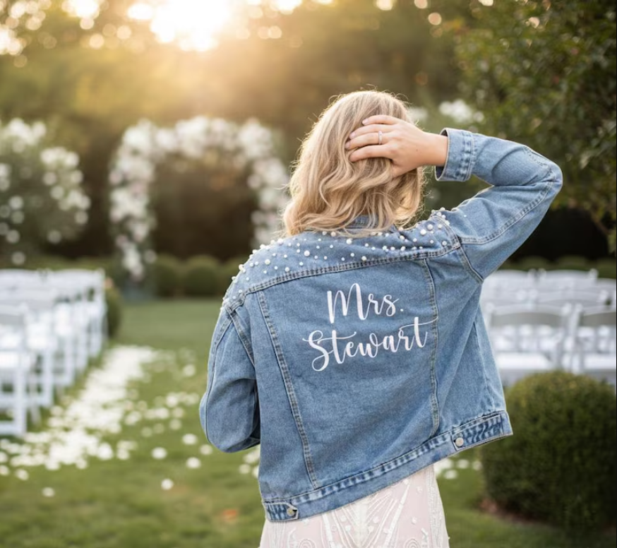 Custom Embroidered Bride Denim - Winter Clothing Clearance Sale บทวิจารณ์และราคา
