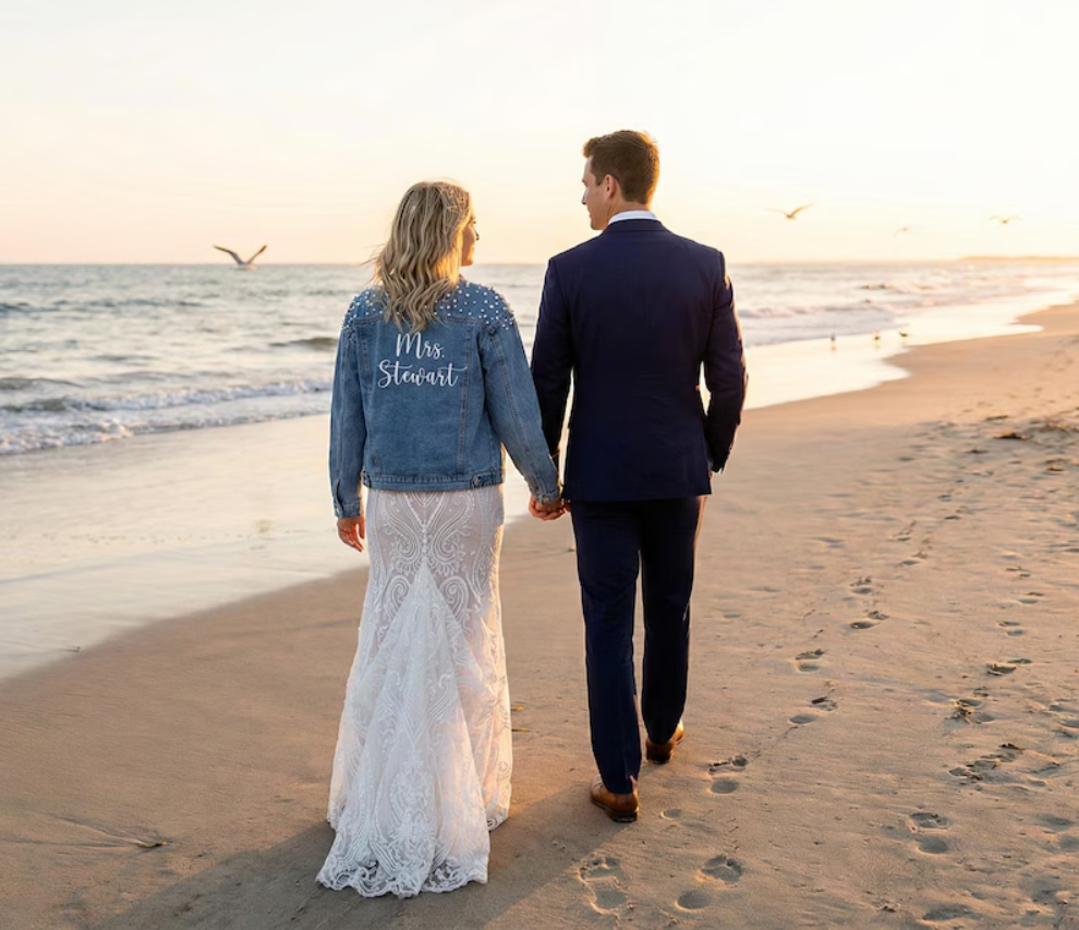 Custom Embroidered Bride Denim - Winter Clothing Clearance Sale บทวิจารณ์และราคา