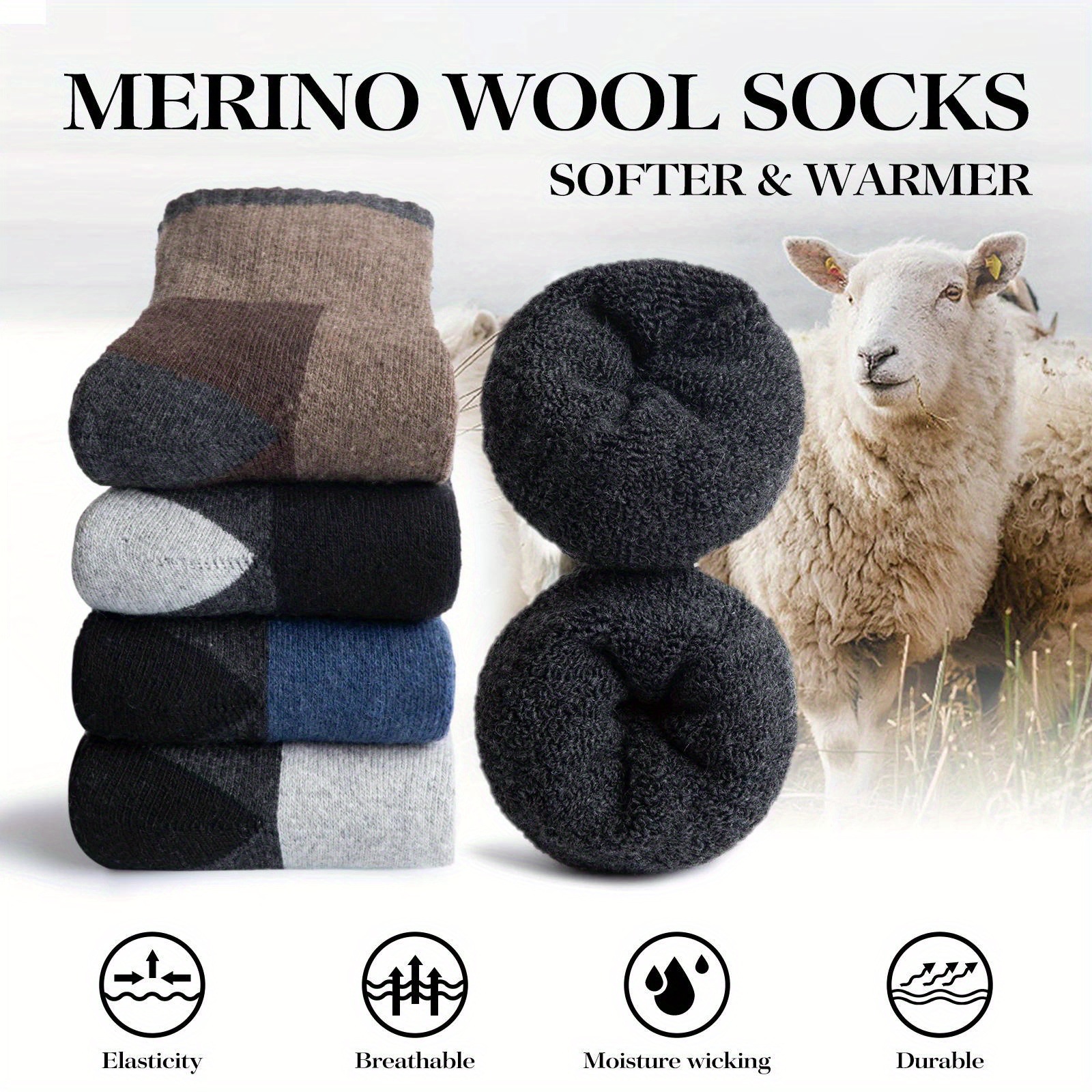 Winter Merino Wool Socks Thick - Thermal Sock Merino บทวิจารณ์และราคา