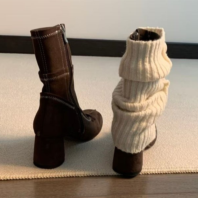 Bow High Heels Women Boots New - Winter Clothing Clearance Sale บทวิจารณ์และราคา