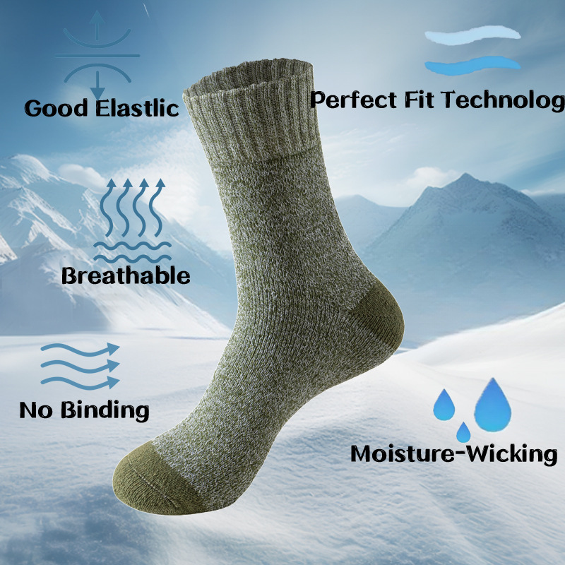5 Pairs Merino Wool Socks For  - Thermal Sock Merino บทวิจารณ์และราคา