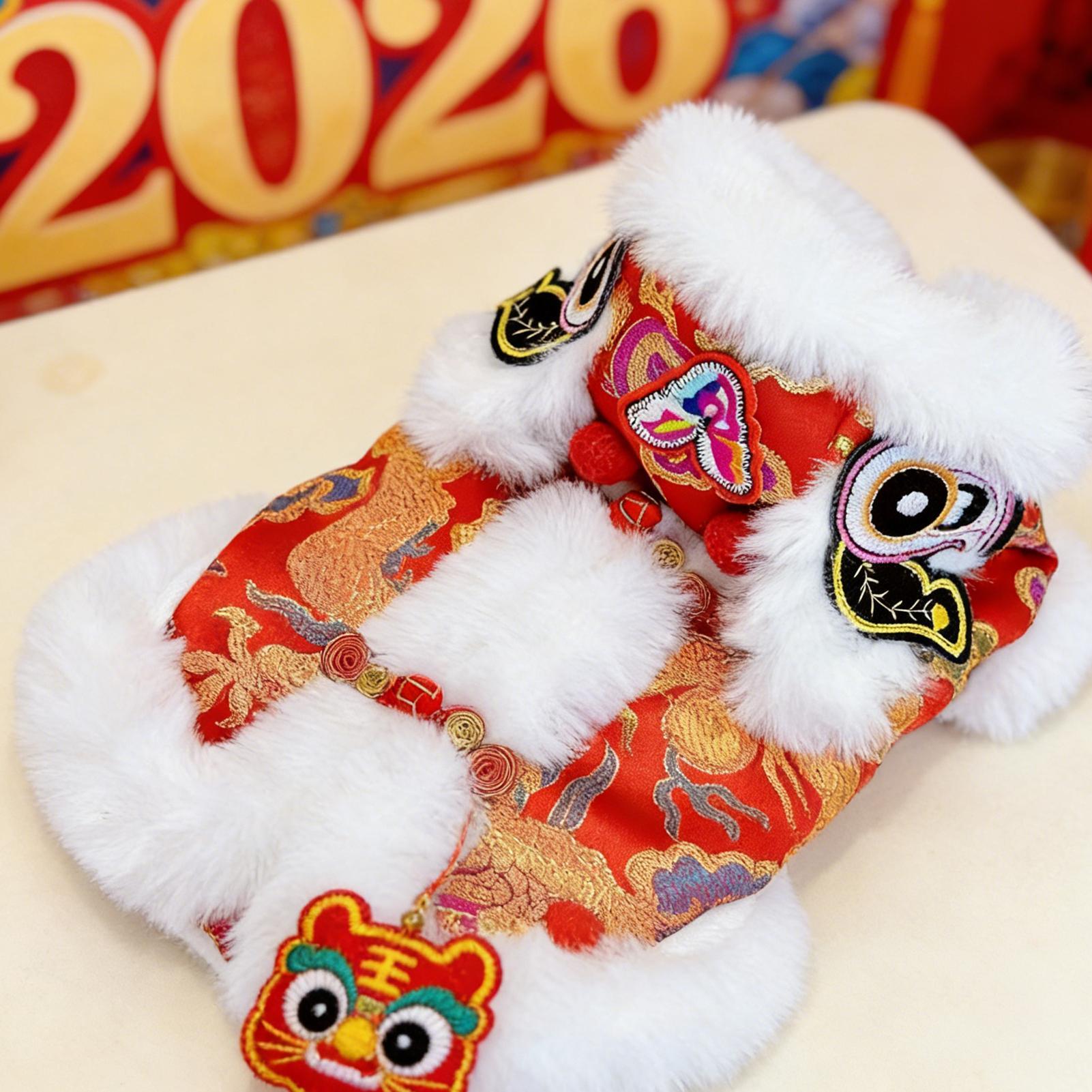 Lion Dance Cat Costume Winter  - Winter Clothing Dress Up บทวิจารณ์และราคา