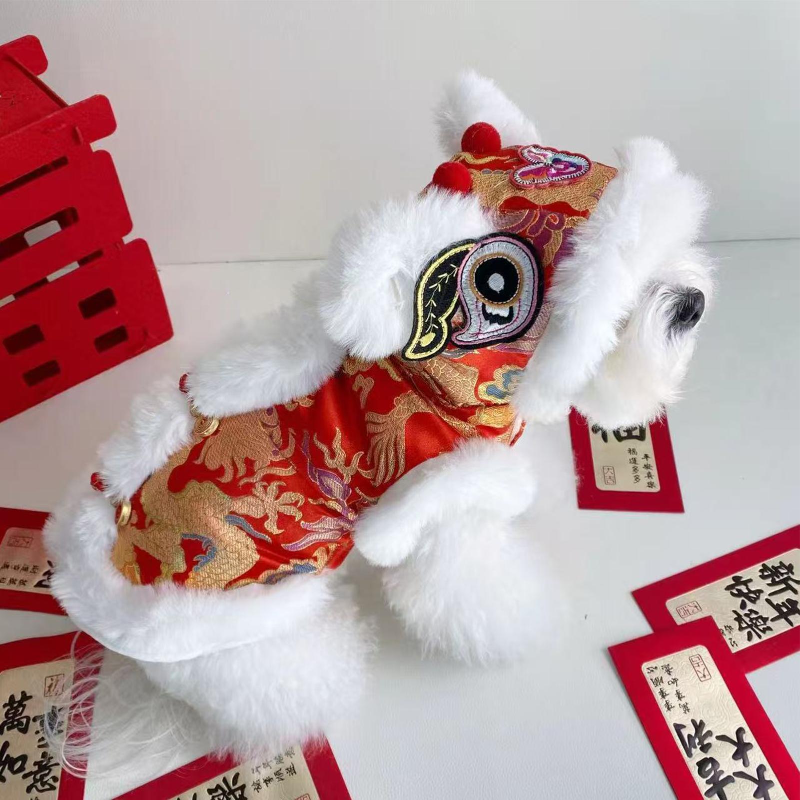 Lion Dance Cat Costume Winter  - Winter Clothing Dress Up บทวิจารณ์และราคา