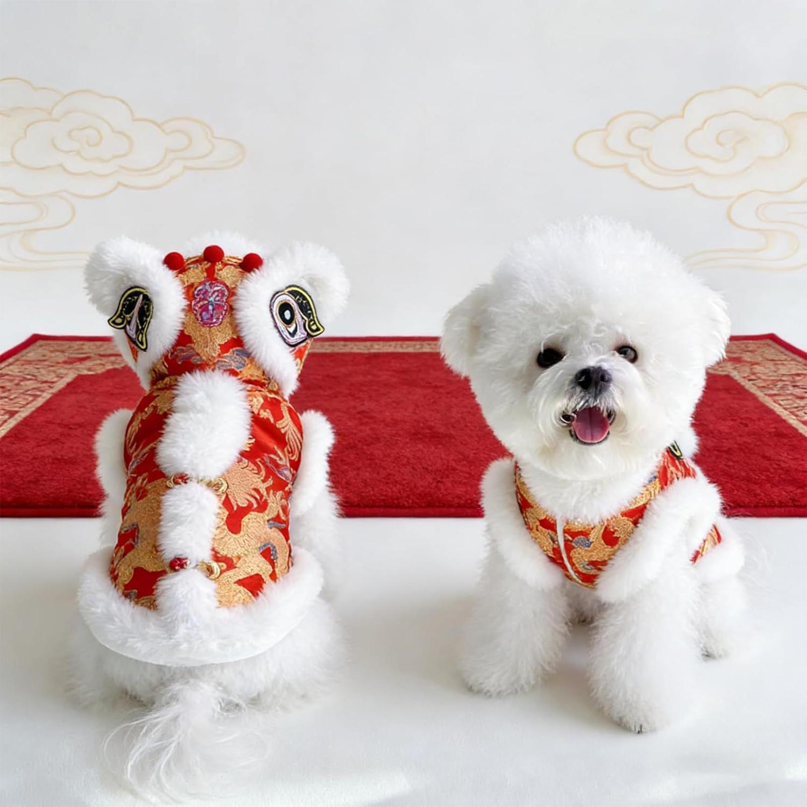Lion Dance Cat Costume Winter  - Winter Clothing Dress Up บทวิจารณ์และราคา