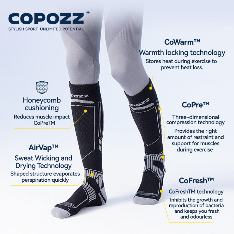 COPOZZ Merino Wool Winter Ski  - Thermal Sock Merino บทวิจารณ์และราคา