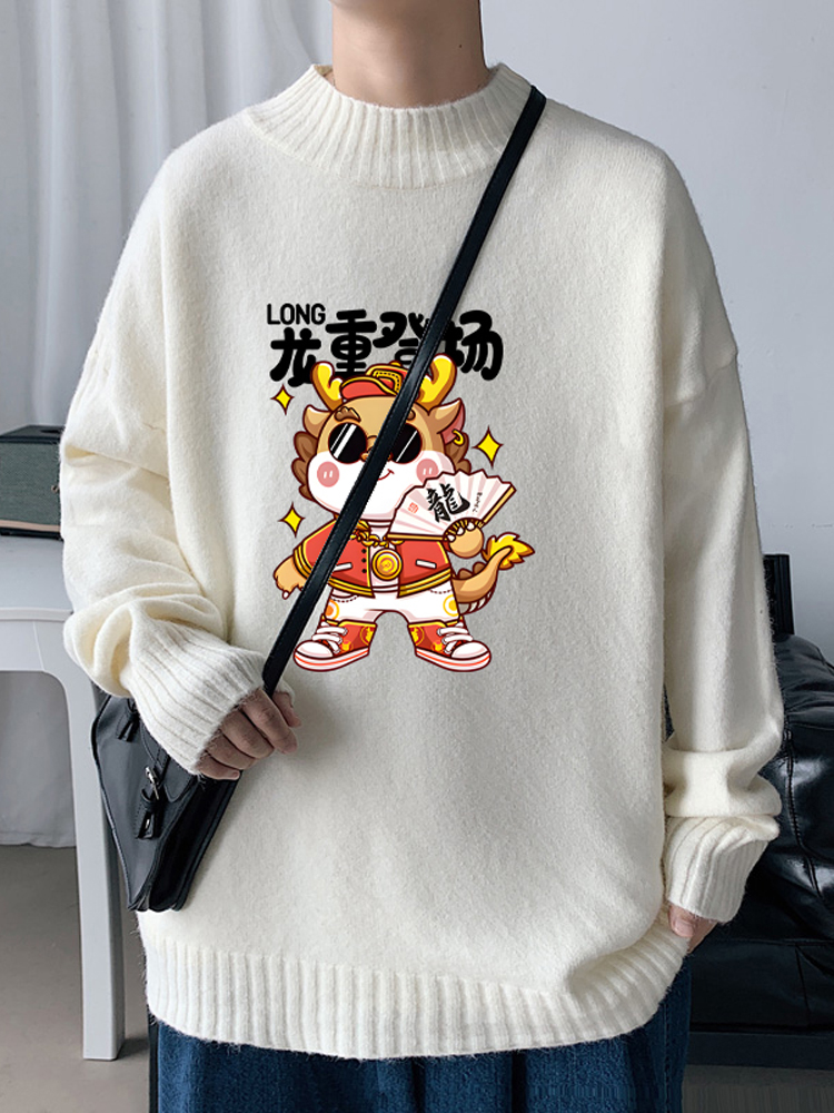 Loose Fit High Collar Knitwear - Winter Clothing Brand บทวิจารณ์และราคา