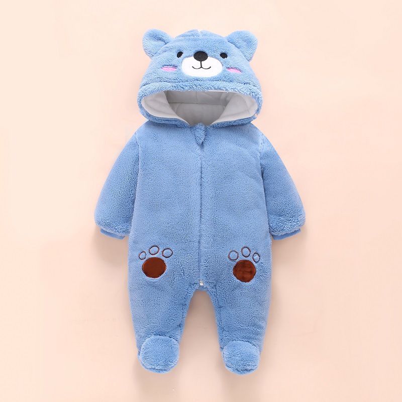 0-12M Baby Rompers Cute Bear T - Winter Clothing Toddler บทวิจารณ์และราคา