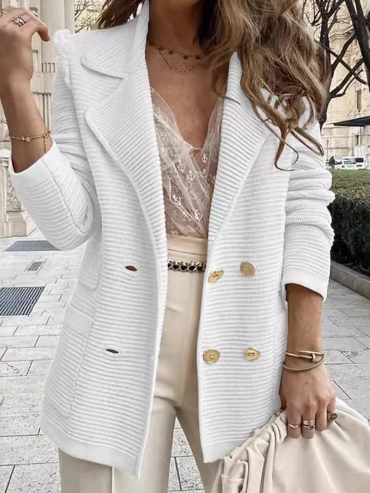 Chic Texture Long Sleeve Short - Winter Clothing Brand บทวิจารณ์และราคา