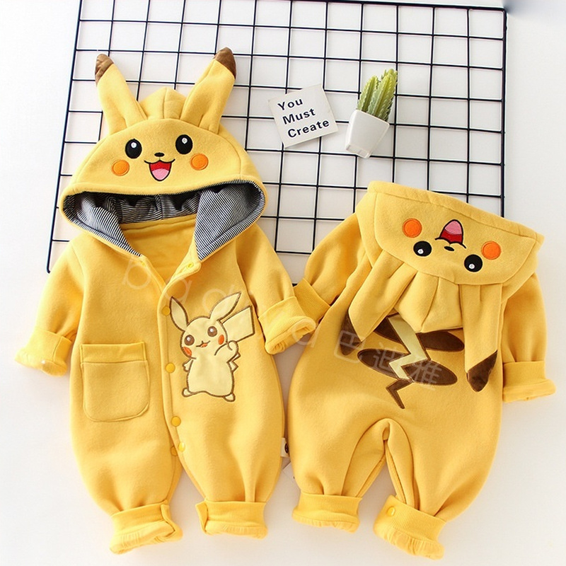 New Cute Cartoon Pokemon Pikac - Winter Clothing Baby บทวิจารณ์และราคา