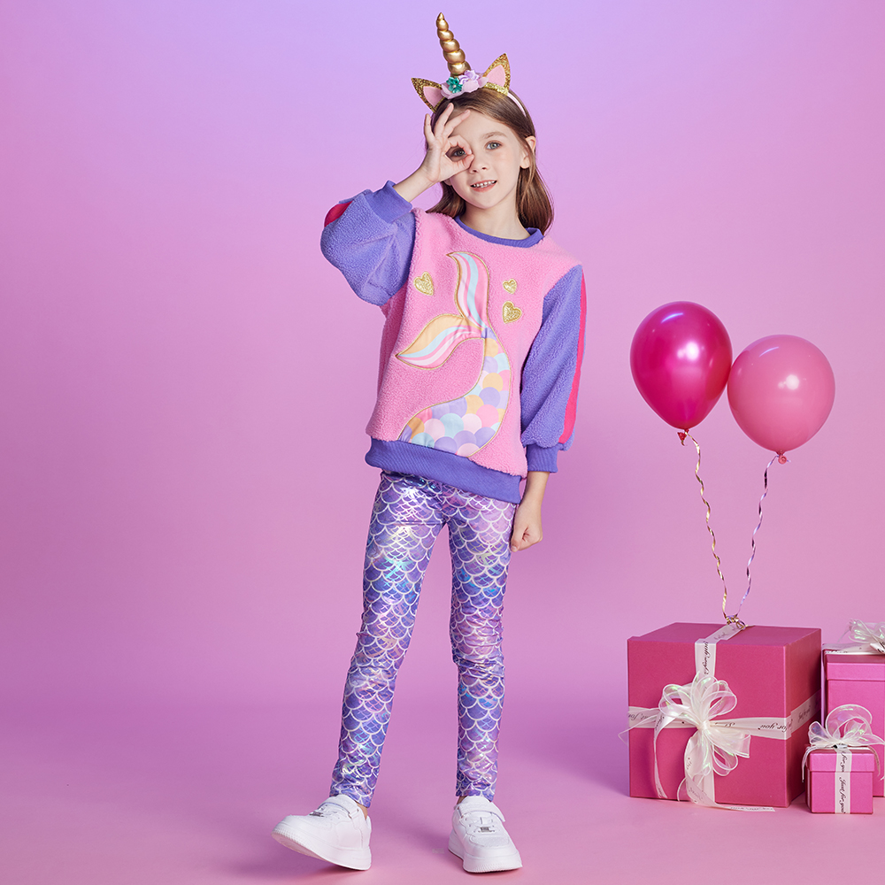 DXTON Girls Sweatshirts Polar  - Winter Clothing Toddler บทวิจารณ์และราคา