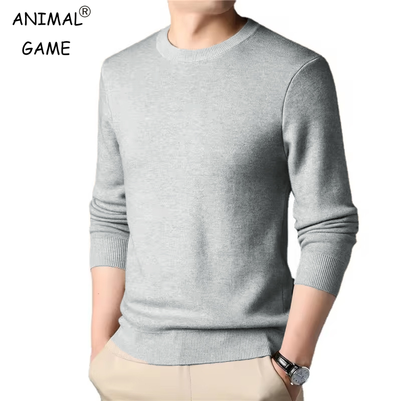 Men's Solid Color Knitted Pull - Winter Clothing Uae บทวิจารณ์และราคา