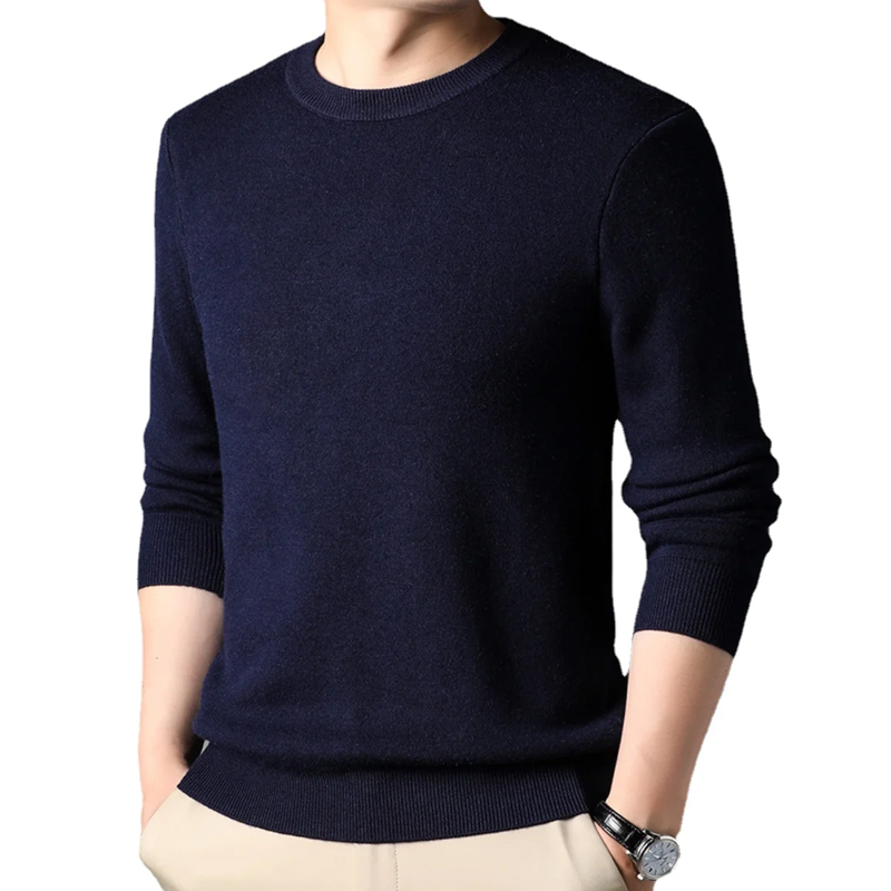 Men's Solid Color Knitted Pull - Winter Clothing Uae บทวิจารณ์และราคา
