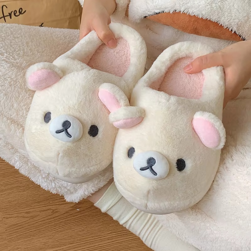 Rilakkuma Cotton Slippers Unis - Winter Clothing Cute บทวิจารณ์และราคา