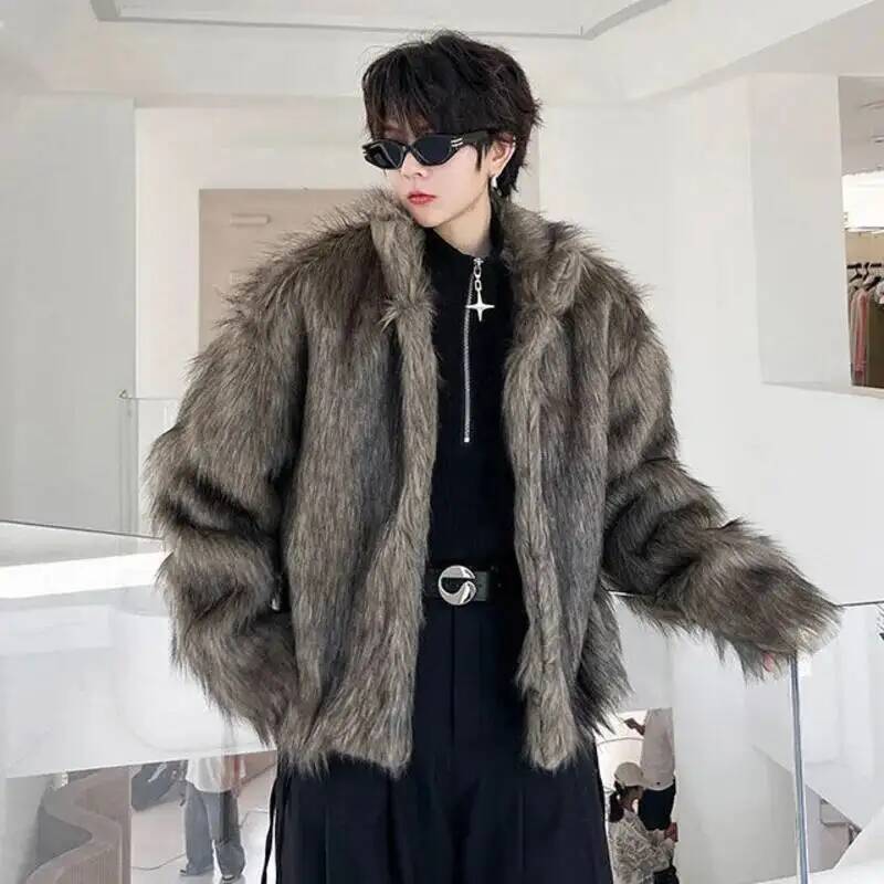Korean Style Men's Faux Fur Ja - Winter Clothing Uae บทวิจารณ์และราคา