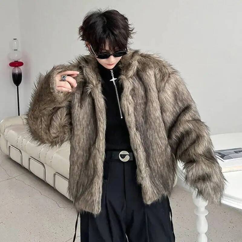 Korean Style Men's Faux Fur Ja - Winter Clothing Uae บทวิจารณ์และราคา