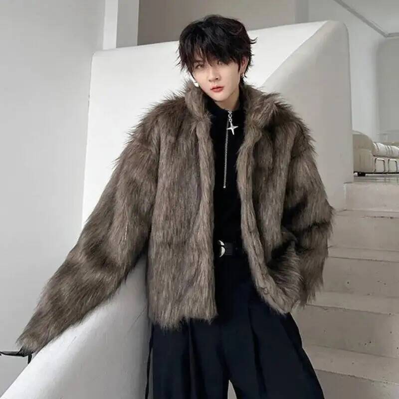 Korean Style Men's Faux Fur Ja - Winter Clothing Uae บทวิจารณ์และราคา