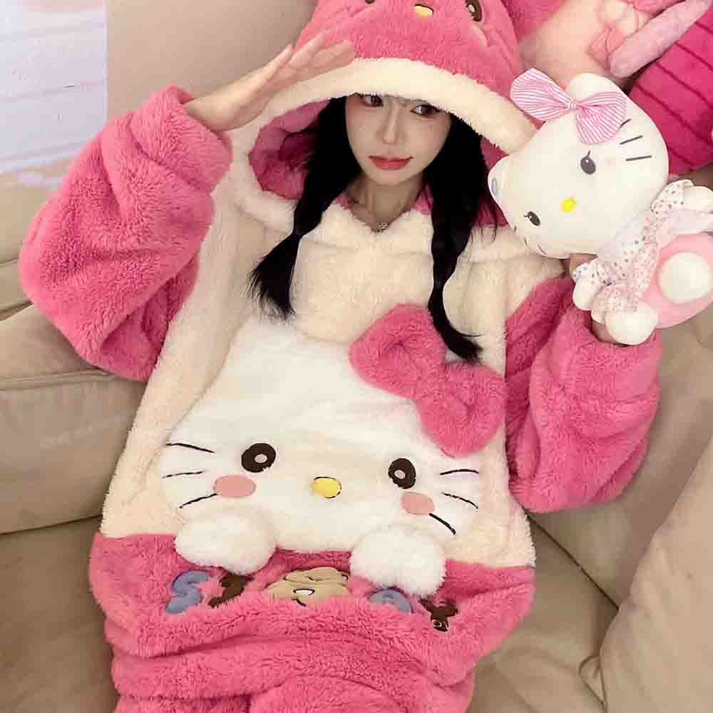 Hello Kitties Kuromi Women's C - Winter Clothing Cute บทวิจารณ์และราคา