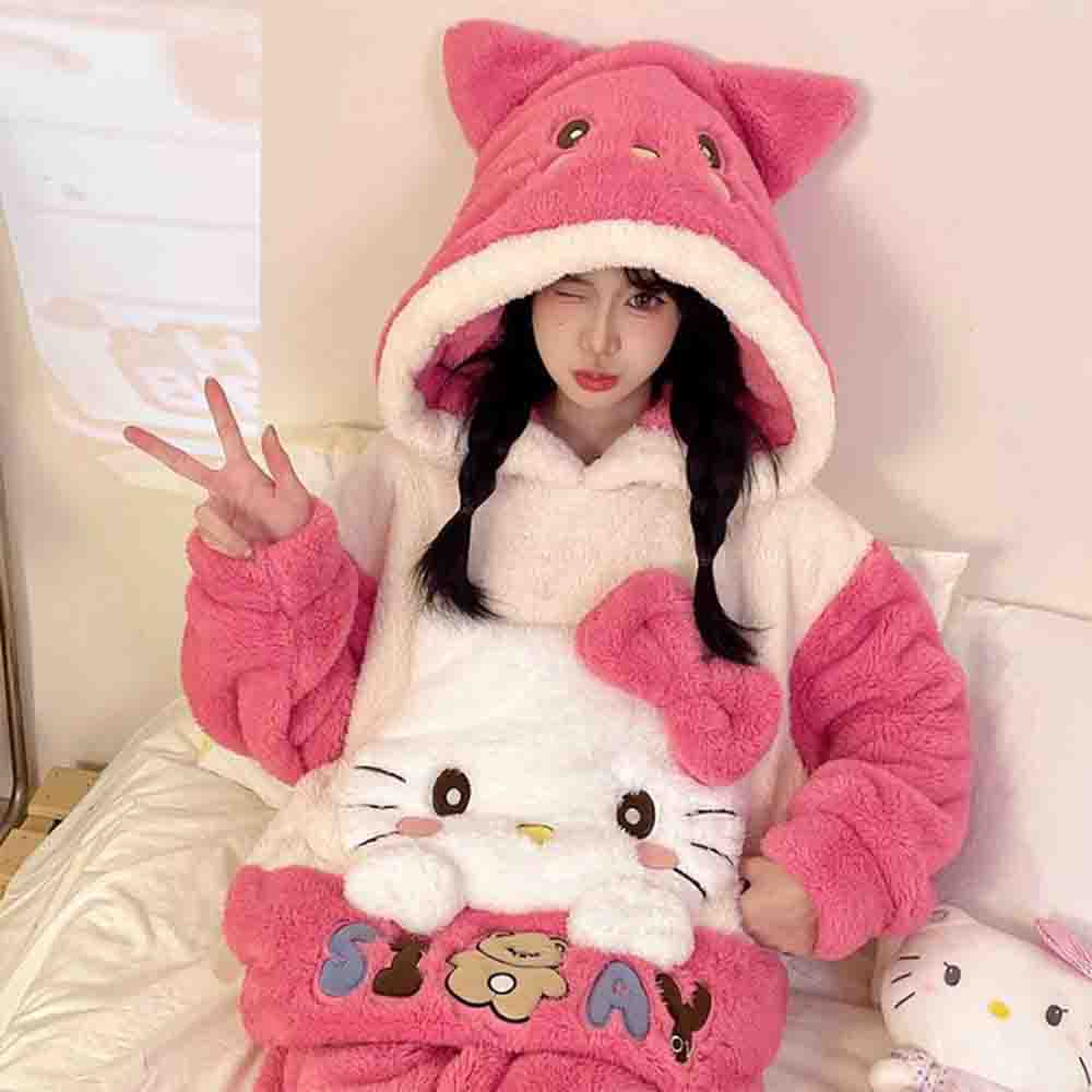 Hello Kitties Kuromi Women's C - Winter Clothing Cute บทวิจารณ์และราคา