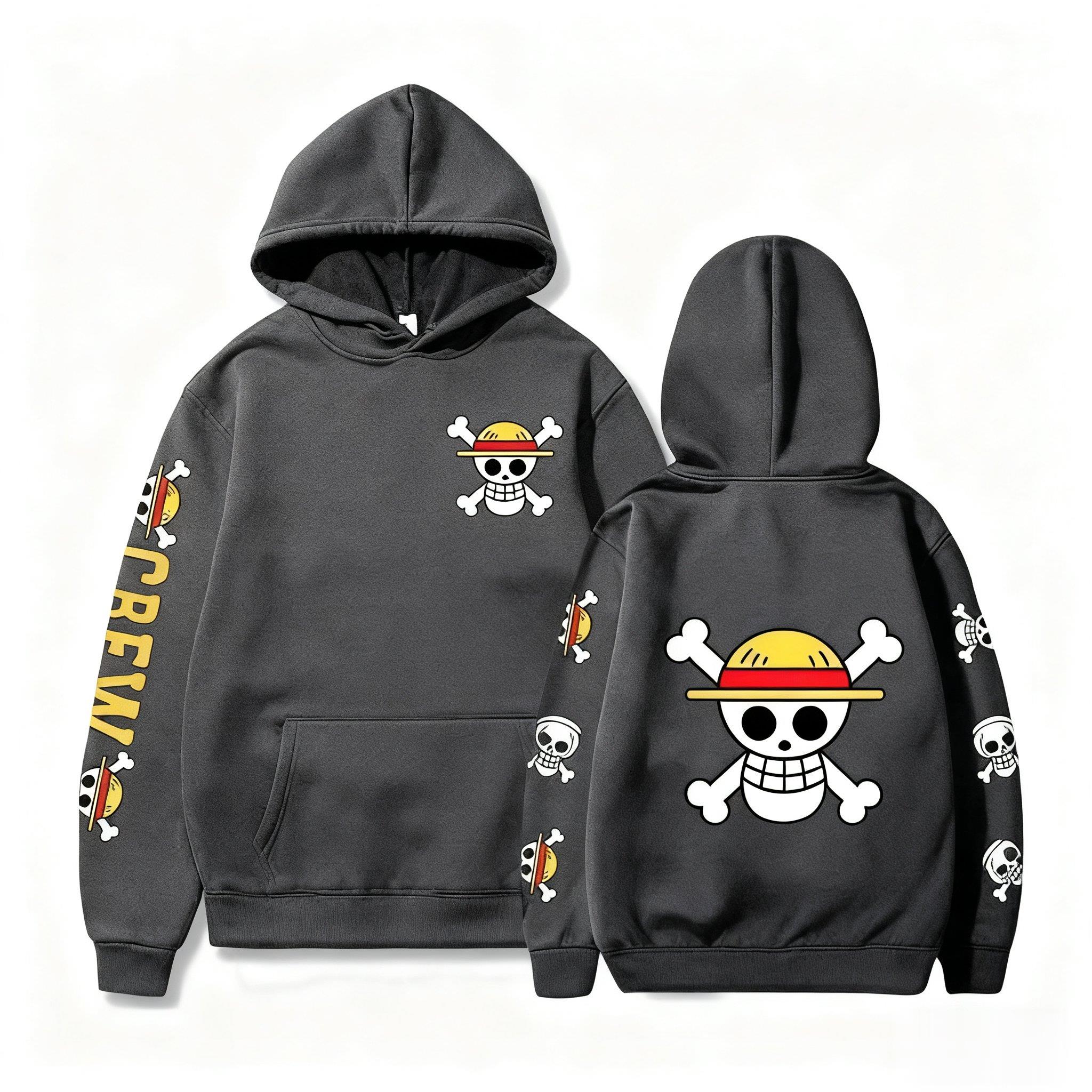 One Piece Skull Print Hoodie M - Winter Clothing Uae บทวิจารณ์และราคา