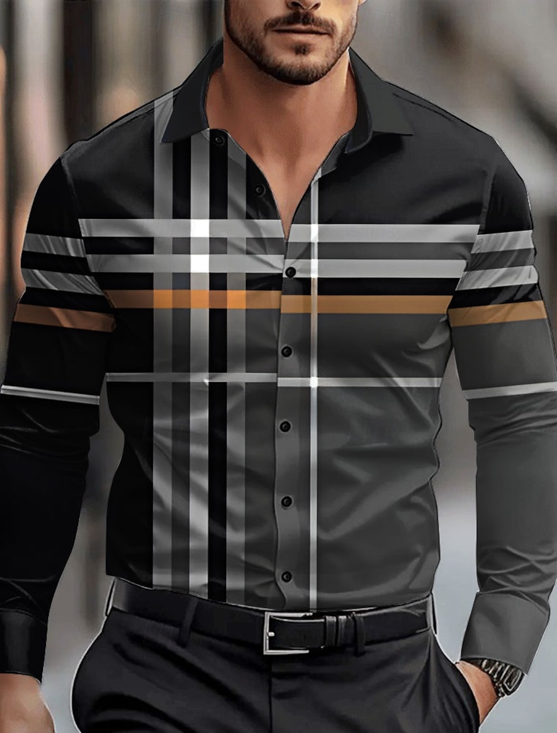 Geometic Business Casual Men's - Winter Clothing Dress Up บทวิจารณ์และราคา