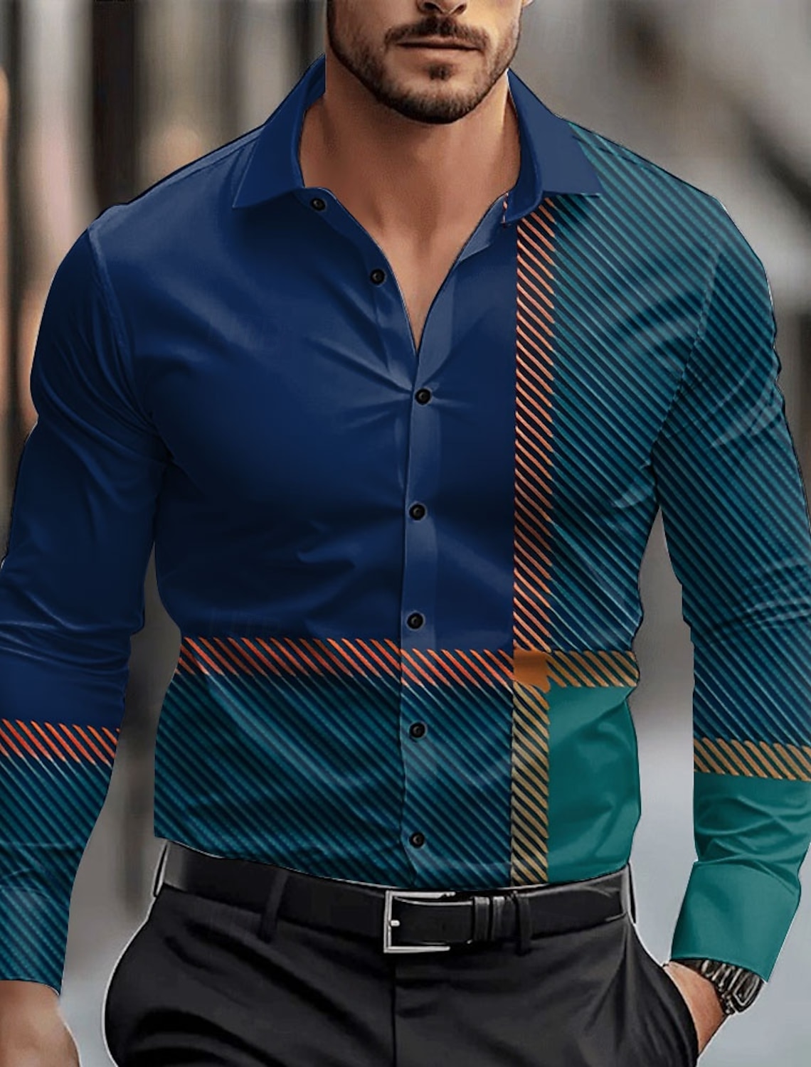 Geometic Business Casual Men's - Winter Clothing Dress Up บทวิจารณ์และราคา