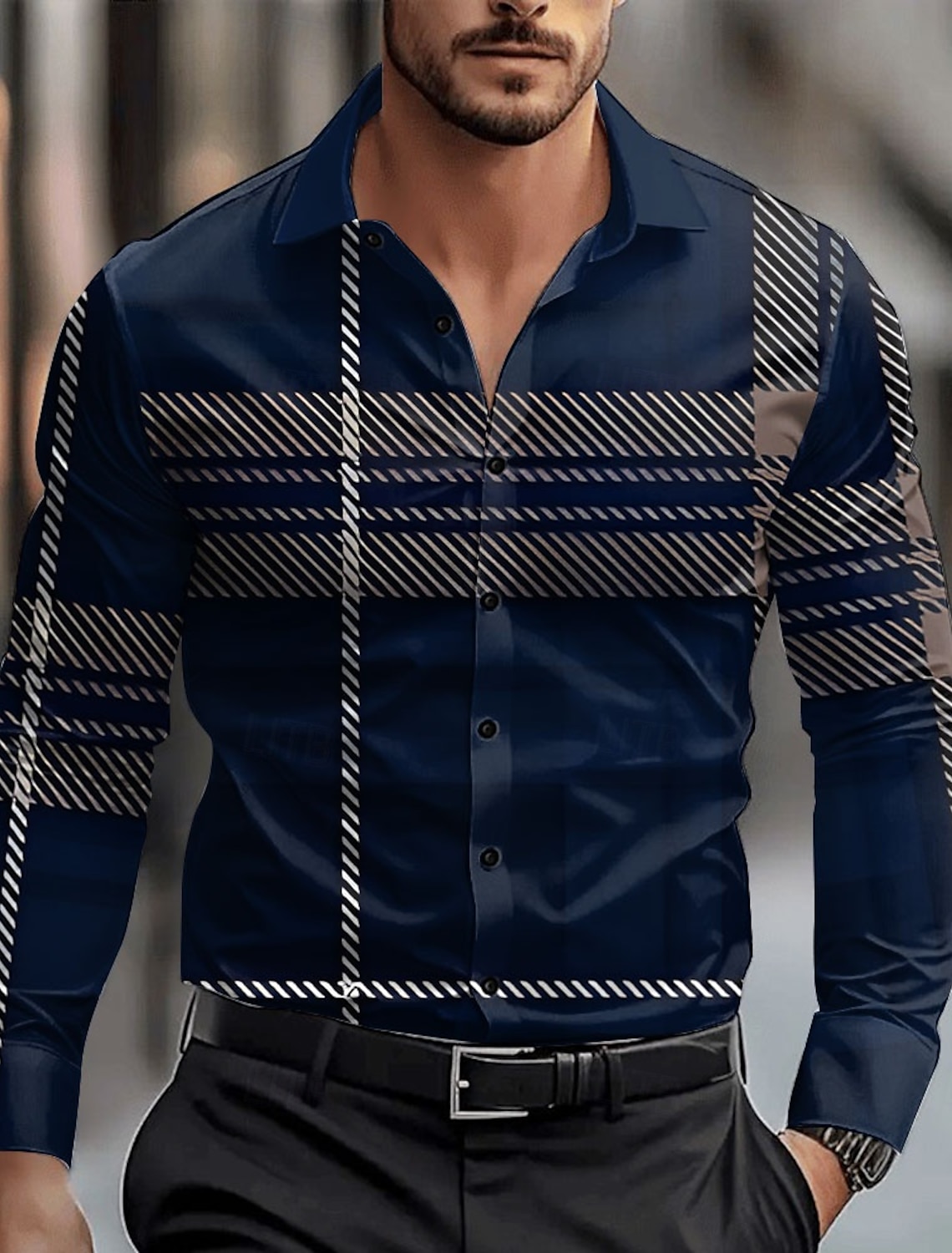 Geometic Business Casual Men's - Winter Clothing Dress Up บทวิจารณ์และราคา