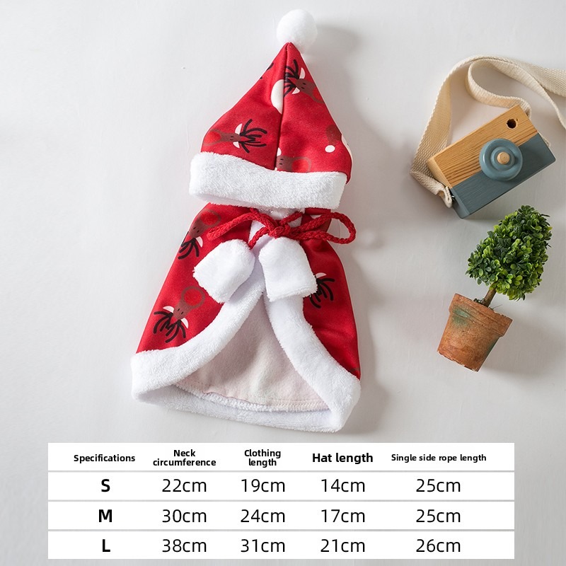 Cat Christmas Cloak Winter Pet - Winter Clothing Dress Up บทวิจารณ์และราคา