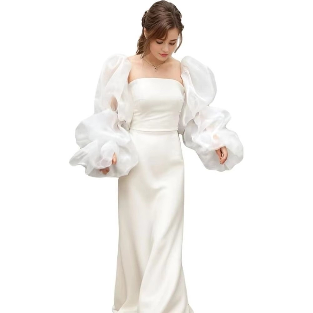 Elegant Puffy Wedding Arm Slee - Winter Clothing Clearance Sale บทวิจารณ์และราคา
