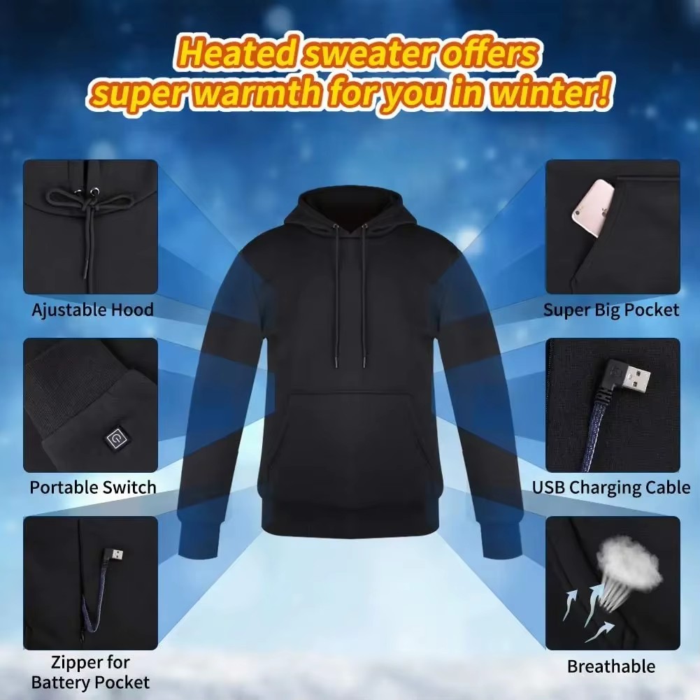 Women USB Heating Hoodies men  - Winter Clothing Uae บทวิจารณ์และราคา