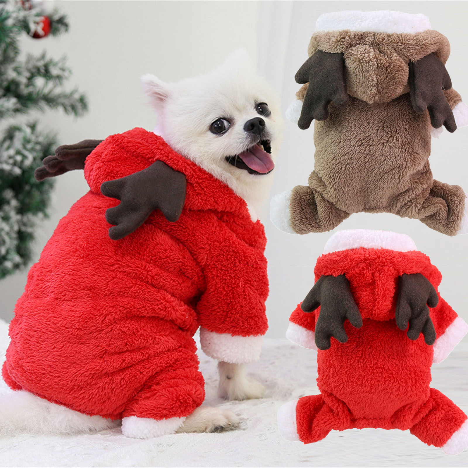 Christmas Dog Clothes Pet Clot - Winter Clothing Dress Up บทวิจารณ์และราคา