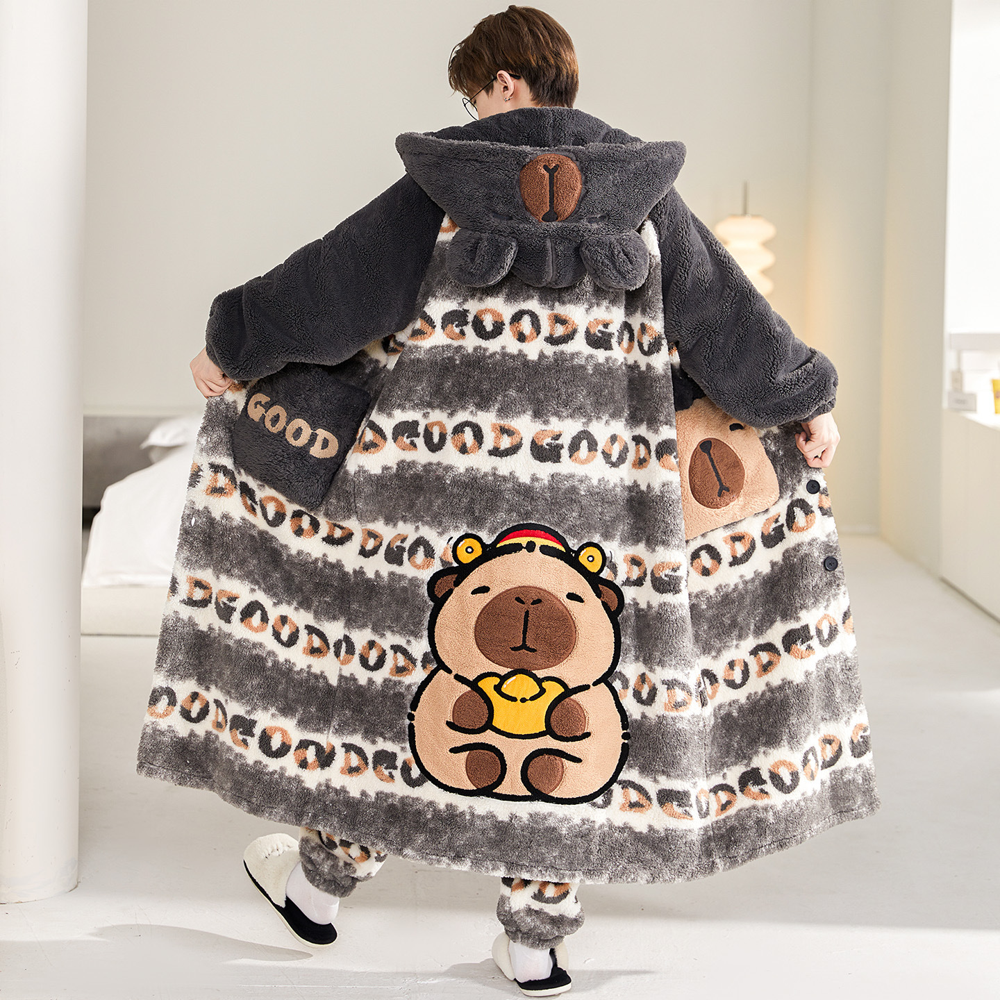 Cute Capybara Kapibala Men Wom - Winter Clothing Cute บทวิจารณ์และราคา