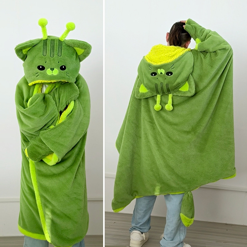 Cartoon Cute Alien Cat Hooded  - Winter Clothing Cute บทวิจารณ์และราคา