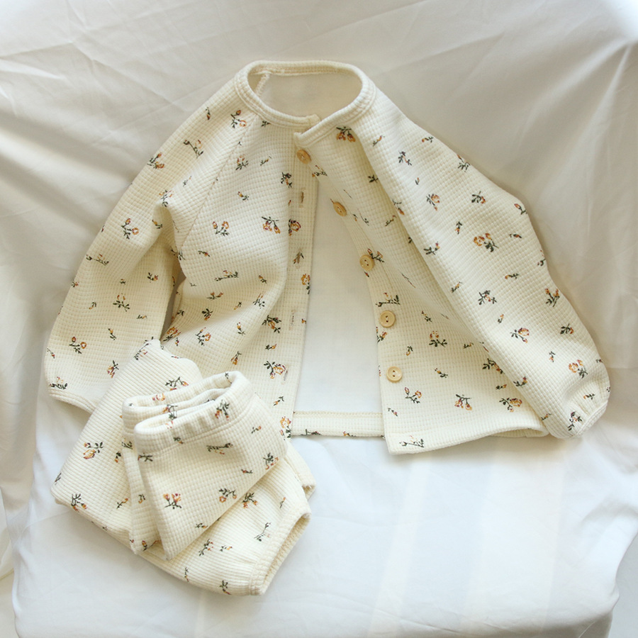 Baby Pajamas Floral Solid Colo - Winter Clothing Activity บทวิจารณ์และราคา